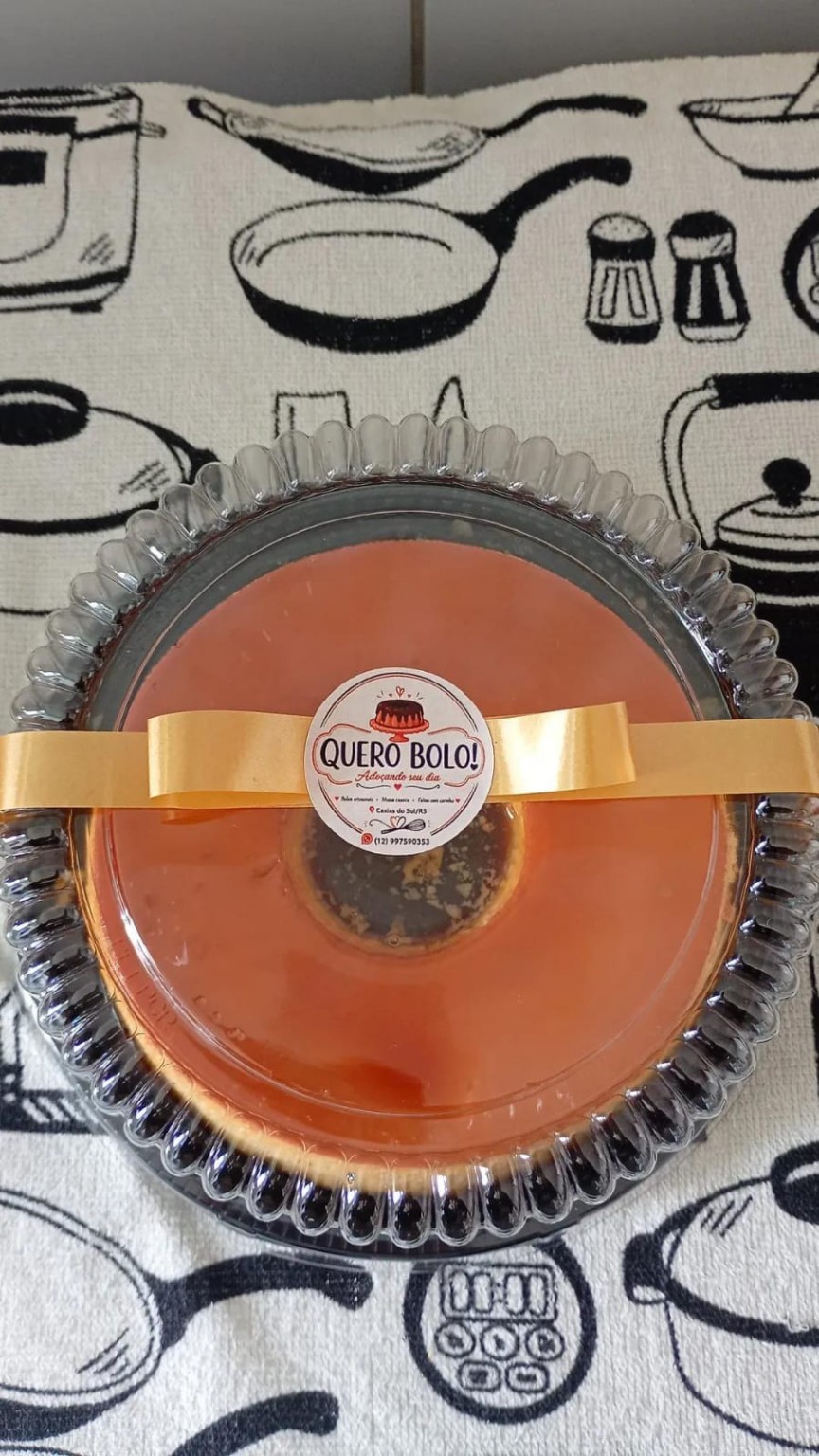 Pudim embalado artesanal Quero Bolo!